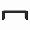 Table basse rectangulaire noire en pin massif 100 x 50 x 45 cm