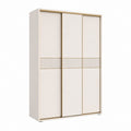 Armoire à portes coulissantes blanche en panneaux de particules 180 x 60 x 200 cm