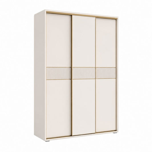 Armoire à portes coulissantes blanche en panneaux de particules 180 x 60 x 200 cm